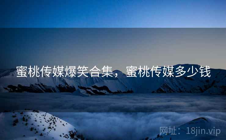 蜜桃传媒爆笑合集，蜜桃传媒多少钱