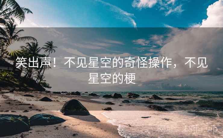 笑出声!不见星空的奇怪操作,不见星空的梗 笑出声!不见星空的奇怪操作,不见星空的梗